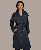 Donna Karan New York Women's Crinkle Satin Trench Coat