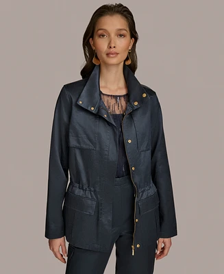 Donna Karan New York Women's Zip-Front Satin Jacket