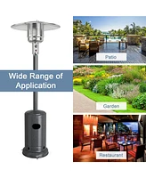 Sugift 50000 Btu Stainless Steel Propane Patio Heater with Trip over Protection-Gray