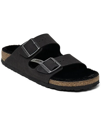Birkenstock Women's Arizona Shearling Synthetic Sandals from Finish Line