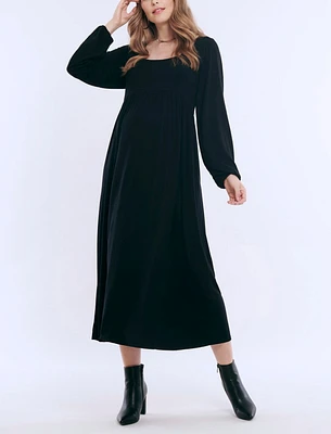 Women's Long Sleeve Empire Waist Maxi Dress - Motherhood Maternity