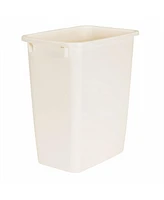 Rubbermaid 21 Quart Rectangular Kitchen Wastebasket Trash Can, Bisque (2 Pack)