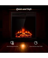 Sugift 22.5 Inch Electric Fireplace Insert Freestanding and Recessed Heater