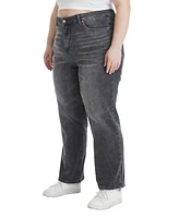 Bayeas Plus High Rise Straight Jeans