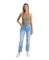 Bayeas Women's High Rise Relaxed Boyfriend Jeans