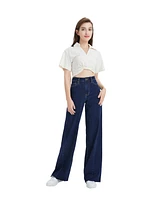 Bayeas Women's Beth High Rise Wide Leg Jeans