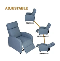 Slickblue Fabric Recliner Chair – Adjustable Single Sofa for Home Theater and Reading Living Room & Bedroom