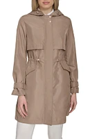 Cole Haan Signature Women's 38” Zip Up Trench Coat W Set-In Hood