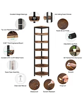 Tribesigns 6-Tier Corner Shelf Set of 3, 76.77