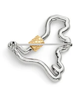 Coach Two-tone Signature Carabiner Rexy Brooch