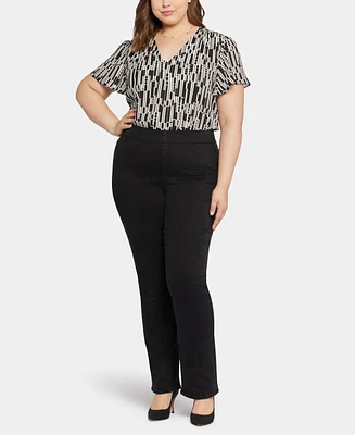 Nydj Plus Size Pull-On Straight Leg Pants