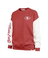 '47 Brand Women's Scarlet San Francisco 49ers Double Header Rise Andie Pullover Sweatshirt