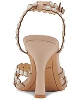 Dolce Vita Women's Hellen Pearl Strappy Two-Piece Stiletto Dress Sandals