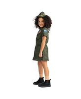 Dress Up America Fighter Pilot Costume Dress & Hat Costume Set