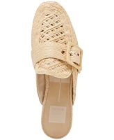 Dolce Vita Women's Sianna Woven Raffia Slip-On Mule Flats