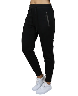 Galaxy By Harvic Women's Pro Star Modern Fit Fleece Lined Joggers