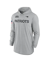 Nike Men's Gray New England Patriots 2024 Salute to Service Lightweight Performance Long Sleeve Hooded T-Shirt