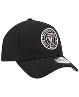 New Era Men's Black Inter Miami Cf A-Frame 9FORTY Adjustable Hat