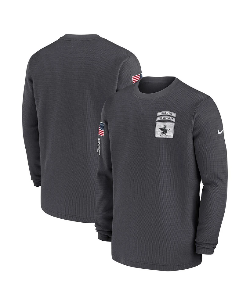 Nike Men's Anthracite Dallas Cowboys 2024 Salute to Service Long Sleeve T-Shirt