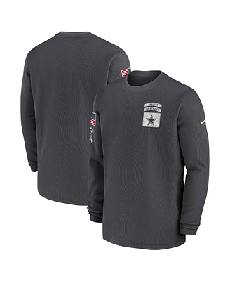 Nike Men's Anthracite Dallas Cowboys 2024 Salute to Service Long Sleeve T-Shirt