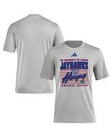 Adidas Men's Gray Kansas Jayhawks Locker Swish Tri-blend T-shirt