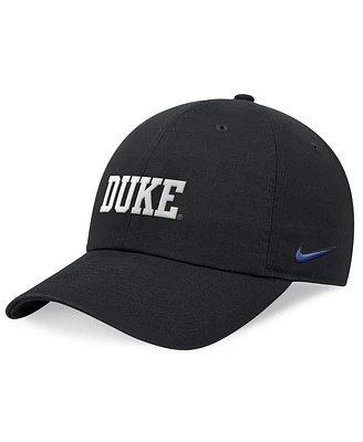 Nike Men's Black Duke Blue Devils 2024 On-Field Club Adjustable Hat