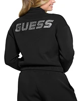 Guess Women's Cecilia Scuba High-Neck Zip-Up Sweatshirt