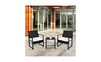 Slickblue 3-Piece Set: Single Coffee Table and 1 Exposed Flat Chair Stylish Living Room Furniture