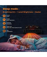 Sugift 26 Inch Electric Fireplace Heater with Remote Control and Realistic Lemonwood Ember Bed
