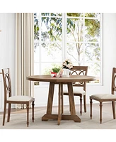 gaomon Round Dining Table for 4-6 People, 47 Inch Farmhouse Kitchen Table