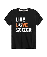 Hybrid Big Boys Live Love Soccer Graphic Tee