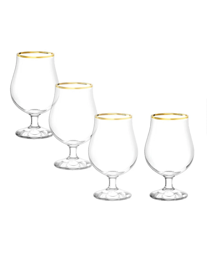 Stolzle Lausitz Cabaret Berlin Beer Glasses, Set of 4