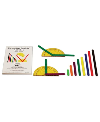 Learning Advantage GeoStix Basic Set, 80 Construction Sticks, 24 Activity Card, 2 Protractors