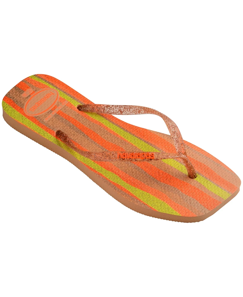 Havaianas Women's Slim Square Folia Slip On Sandals