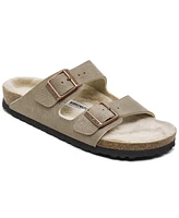 Birkenstock Women's Arizona Shearling Synthetic Sandals from Finish Line