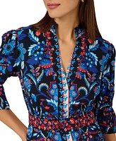 Adrianna by Adrianna Papell Women's 3/4-Sleeve Belted Fit & Flare Dress