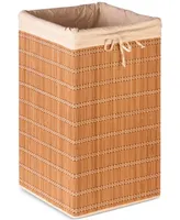 Honey-Can-Do Square Bamboo Wicker Hamper