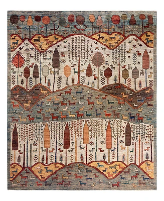 Adorn Hand Woven Rugs Tribal M1999 7'10"x9'7" Area Rug