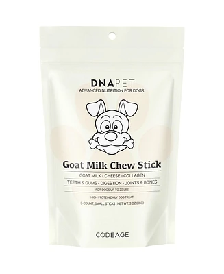 Goat Milk Chew Sticks for Dogs Supplement - High Protein, Beef Collagen, Cheese & Probiotics