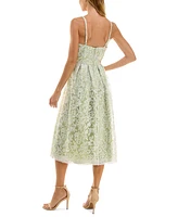 City Studios Juniors' Floral-Embroidered Sleeveless Midi Dress