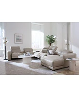 Closeout Darrium Leather Sectional Collection Created For Macys