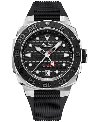Alpina Men's Swiss Automatic Seastrong Extreme Black Rubber Strap Watch 39mm