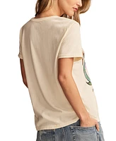 Lucky Brand Women's Cotton Hendrix Voodoo Boyfriend Tee