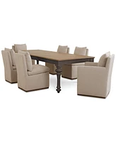 7 Pc. Set (Mandeville Rectangular Dining Table, 4 Kenity Ii Side Chairs & 2 Arm Chairs), Created for Macy's