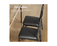 gaomon Dining Table Set for 4, Kitchen with Upholstered Bench, Room 4-6 Cozy Cushion, 3 Piece