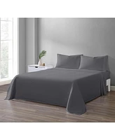 Micropuff Twin Flat Sheet Only (66 x 96) - Dark Gray