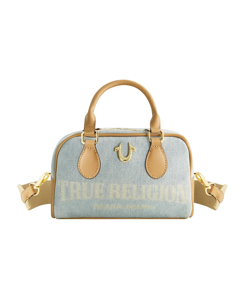 True Religion Denim Logo Mini Satchel Crossbody Bag