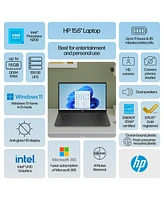 Hp Essential 15.6" Daily Traditional Laptop Intel N-Series N200 4GB Ram Intel Uhd Graphics 128GB eMMC Storage Windows 11 Home Hd 60Hz