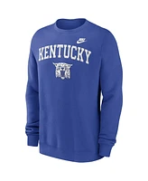 Nike Men's Royal Kentucky Wildcats Legacy Classic Tackle Twill Embroidered Arch Over Logo Pullover Sweatshirt