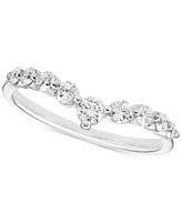 Diamond V-Shape Contour Ring (1/2 ct. t.w.) in 14k White Gold